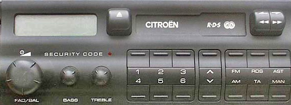 Citroen Saxo Radio Code