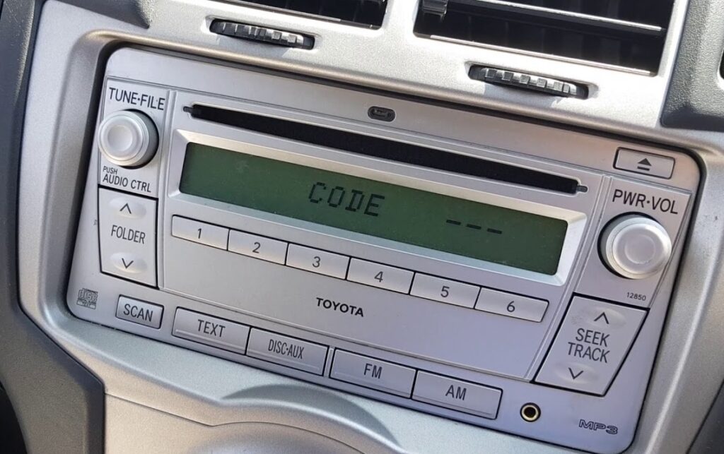 Toyota Radio Code